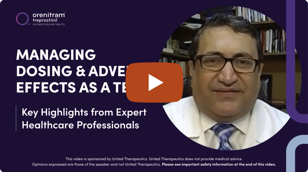 Orenitram dosing and AE management as a team video thumbnail